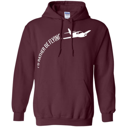 Airplane Pilot T-shirt I_d Rather Be Flying Maroon