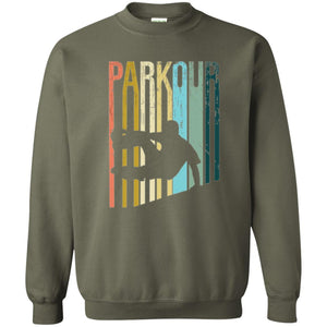 Parkour T-shirt Distressed Style Parkour Silhouette