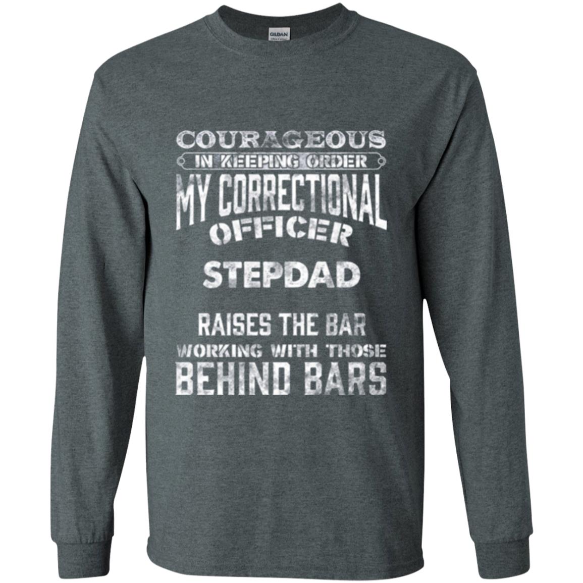 Daddy T-shirt Correctional Officer Step Dad Support Dark Heather