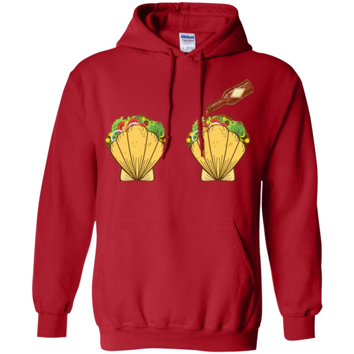 Mermaid Shell T-shirt Taco Bra And Spicy Chili Sauce Red