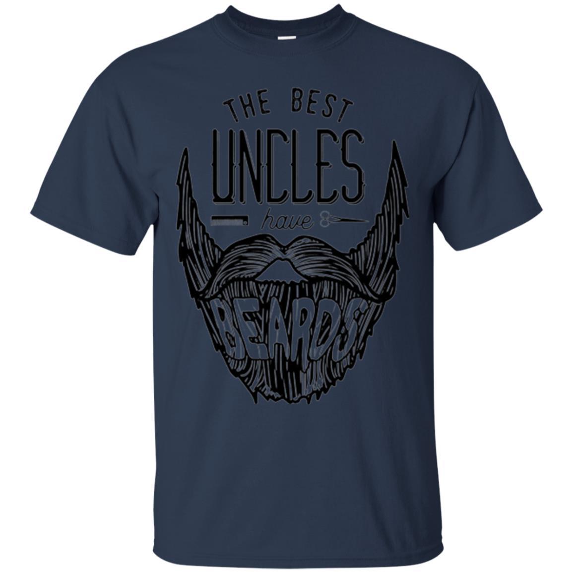 Funny Uncle T-shirt The Best Uncles Have Beards Navy