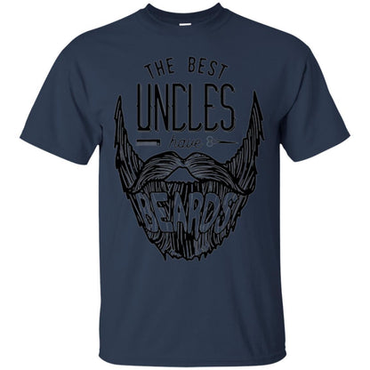 Funny Uncle T-shirt The Best Uncles Have Beards Navy