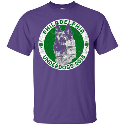 Dog Lover T-shirt Philadelphia Underdogs 2018 Distressed Purple