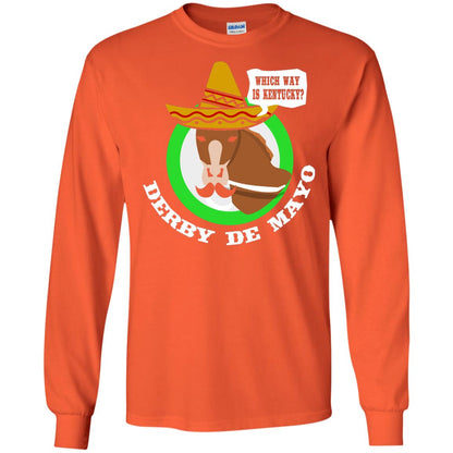 Derby De Mayo Kentucky Sombrero Mexican Horse Race T-shirt Orange