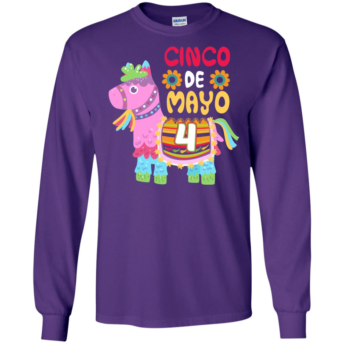 Cinco De Mayo Pinata Jockeys Horse Race 4th Birthday T-shirt Purple