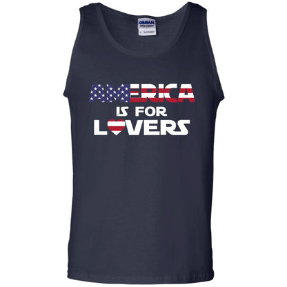 America Is For Lovers Flag Of United States Shirt Navy