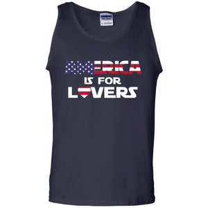America Is For Lovers Flag Of United States ShirtG220 Gildan 100% Cotton Tank Top