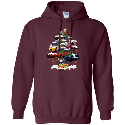 Cars Christmas Tree X-mas Gift Shirt For Mens Or Womens Maroon