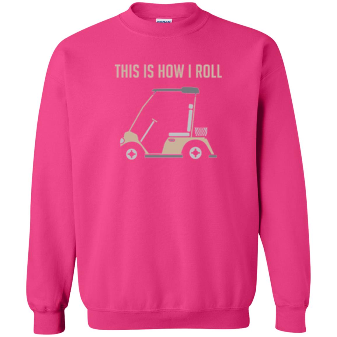 Funny Golfers T-shirt This Is How I Roll Golf Cart Heliconia