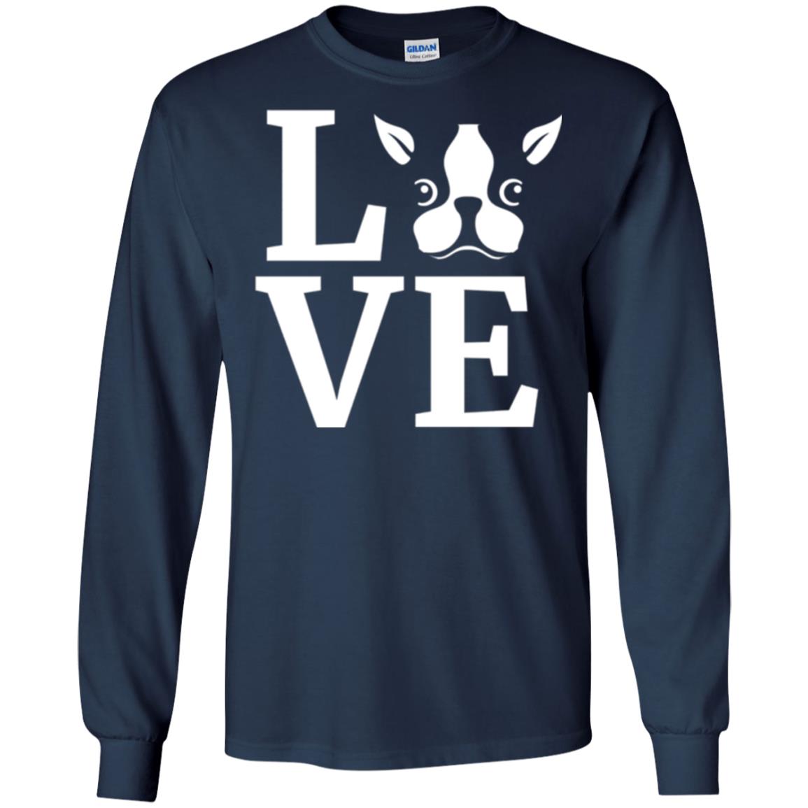 Dog Lovers T-shirt I Love My Boston Terrier Navy