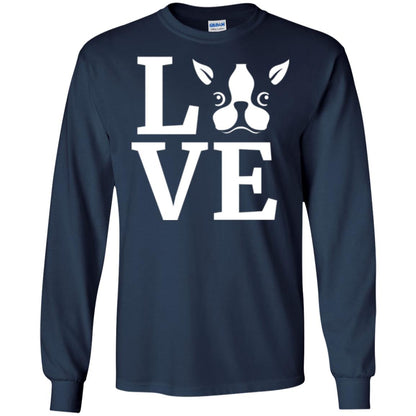 Dog Lovers T-shirt I Love My Boston Terrier Navy