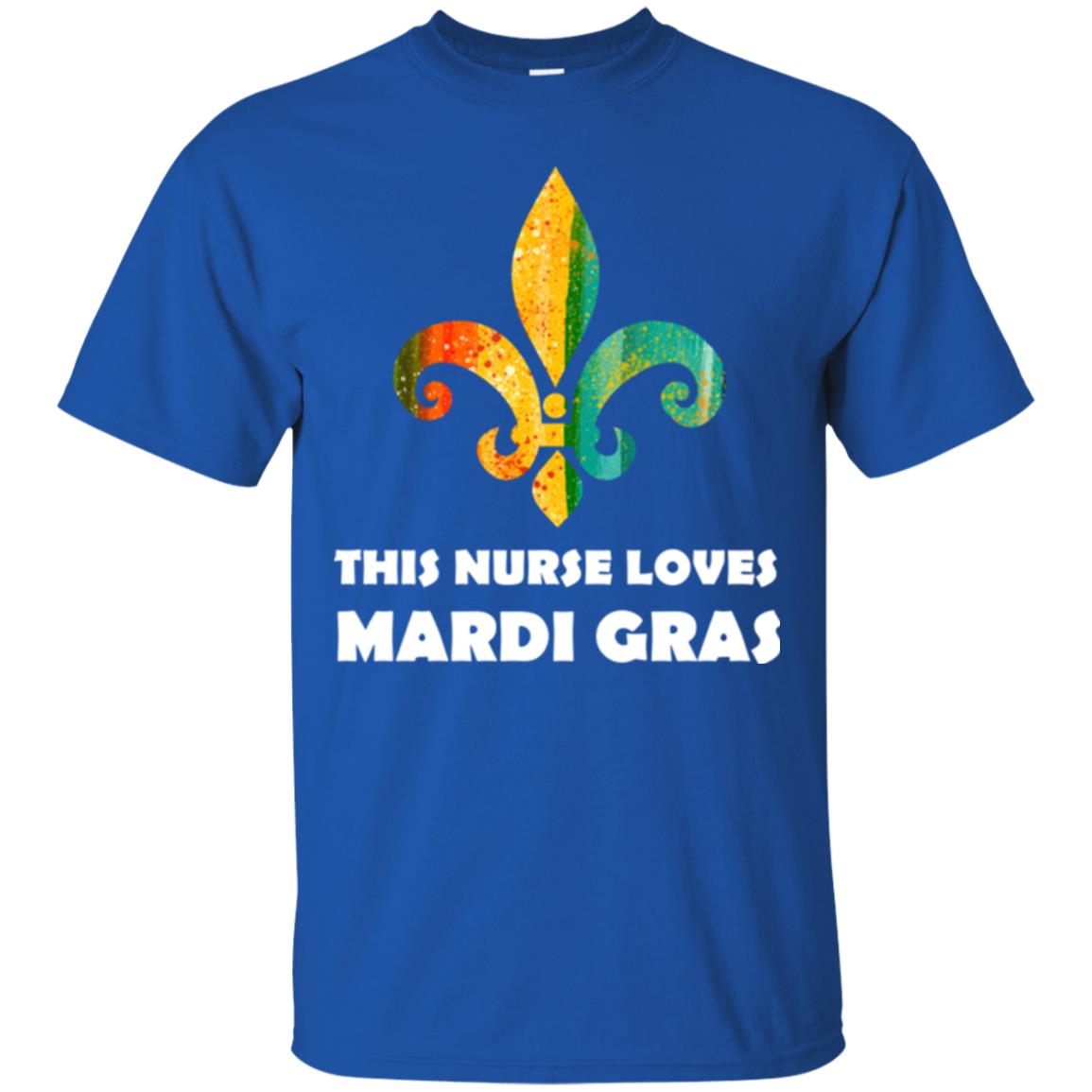 Nurse T-shirt This Nurse Loves Mardi Gras T-shirt Royal