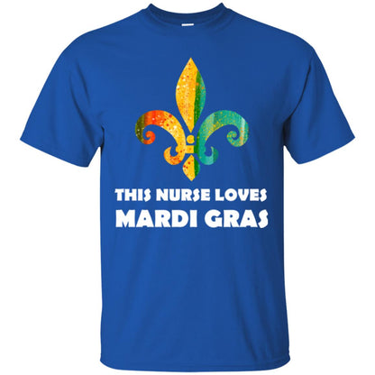Nurse T-shirt This Nurse Loves Mardi Gras T-shirt Royal