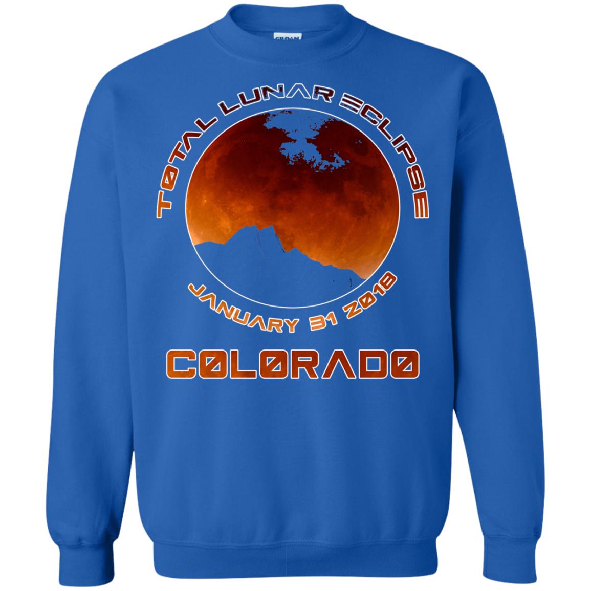 Colorado Lunar Eclipse 2018 T-shirt January 31 Royal