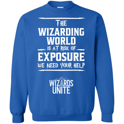 The Wizarding World Is At Risk Of Exposure Harry Potter T-shirt Royal