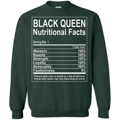 Black Queen Nutritional Facts T-shirt Self Love Forest Green