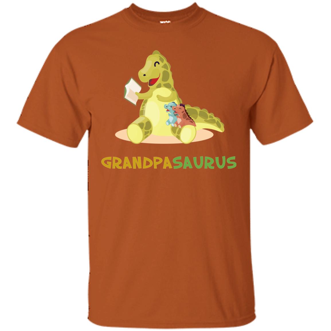 Grandpasaurus Granddad Grandpa Shirt Texas Orange