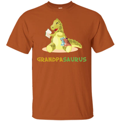 Grandpasaurus Granddad Grandpa Shirt Texas Orange