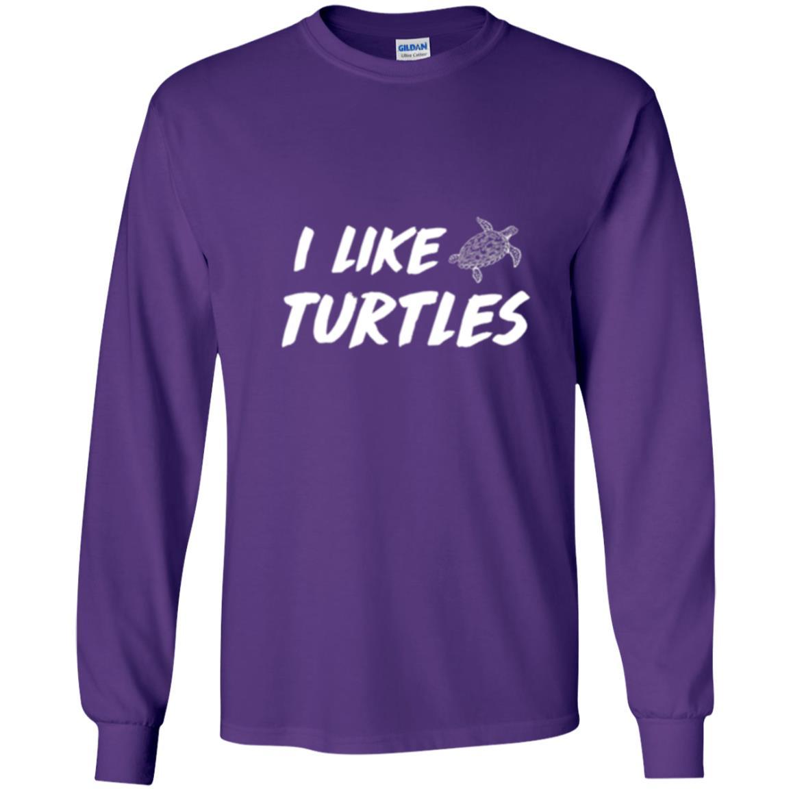 Turtle Lover T-shirt I Like Turtles Purple