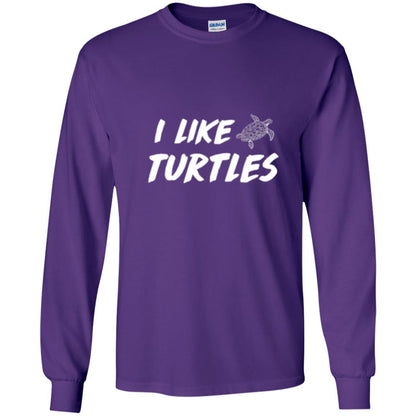 Turtle Lover T-shirt I Like Turtles Purple