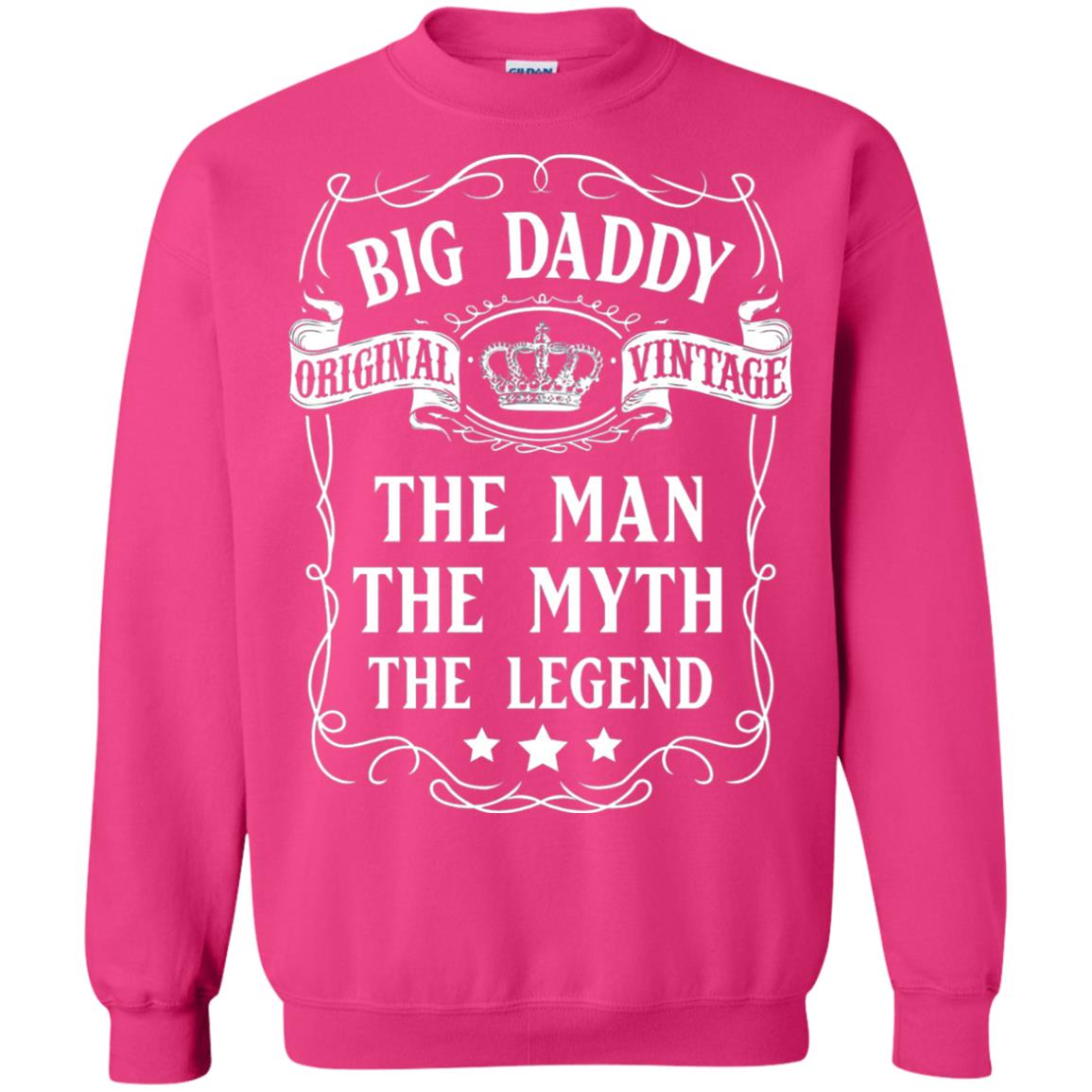 Big Daddy Original Vintage The Man Myth Legend Grandfather T-shirt Heliconia