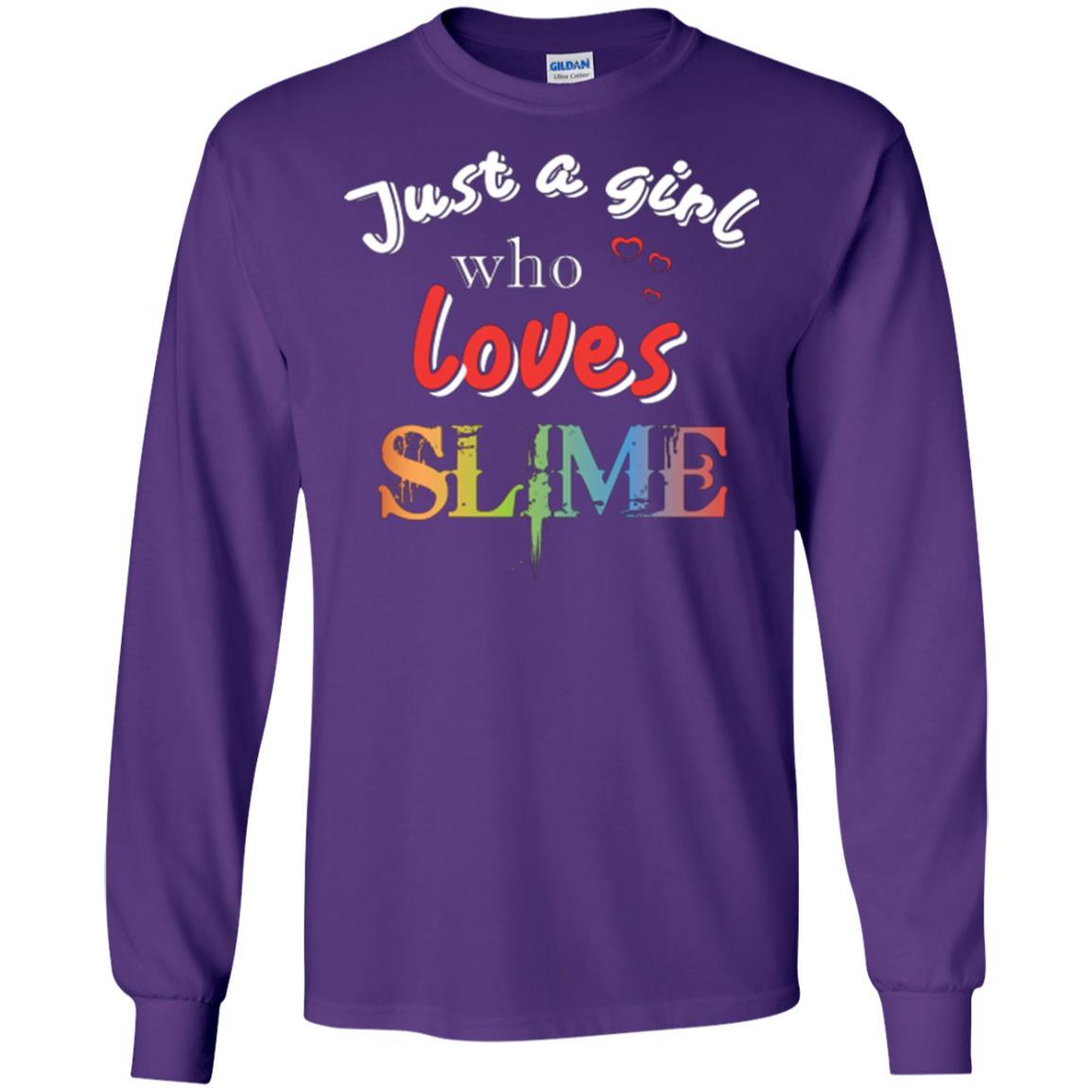 Slime Lovers T-shirt Just A Girl Who Loves Slime Purple