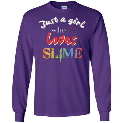 Slime Lovers T-shirt Just A Girl Who Loves Slime Purple