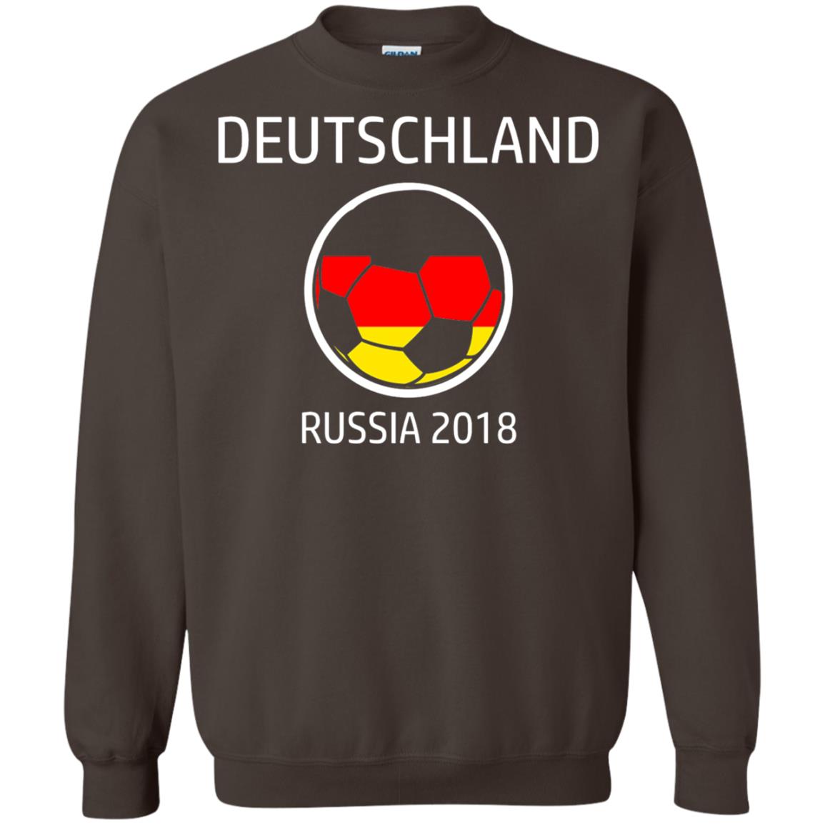 Deutschland Team Russia 2018 Soccer Fan T-shirt Dark Chocolate