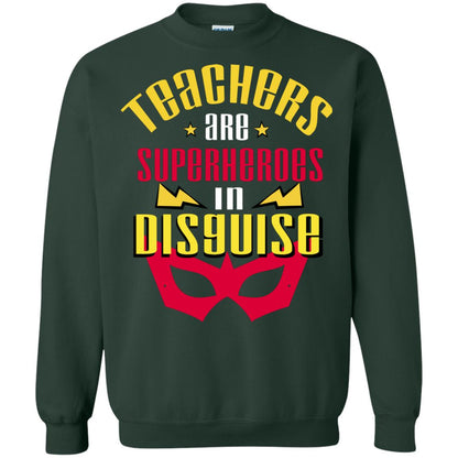 Teachers Are Superheroes In Disguise Movie Fan T-shirt Forest Green