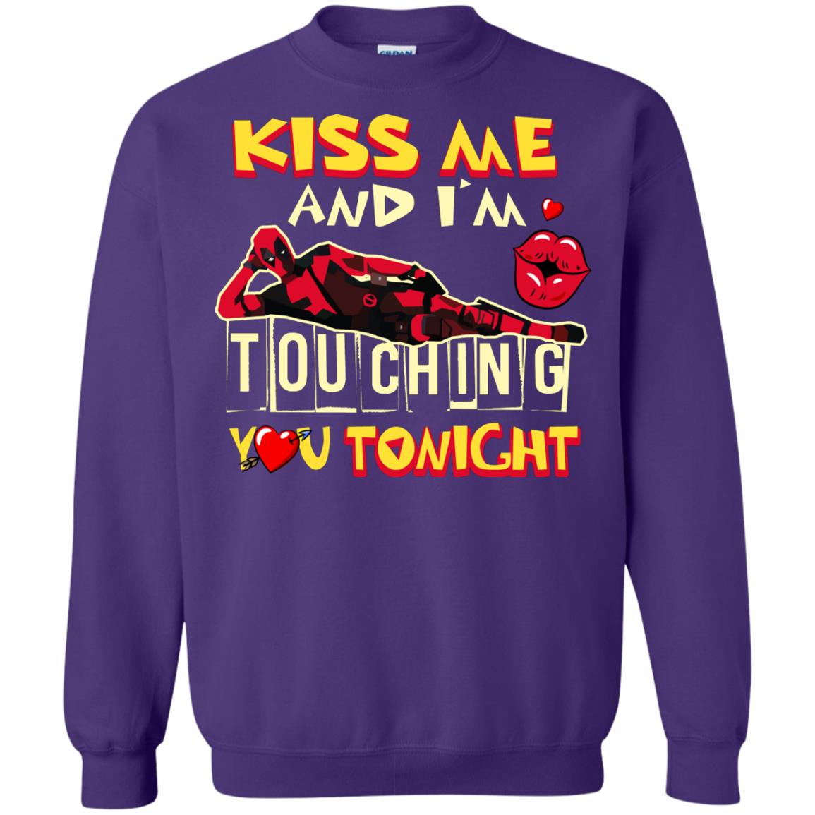 Kiss Me And I'm Touching You Tonight Film Lover T-shirt Purple