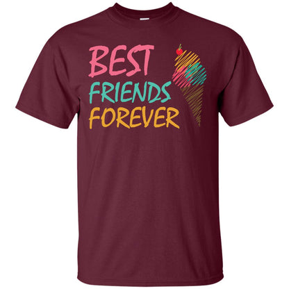 Best Friends Forever Ice Cream Lover T-shirt Maroon