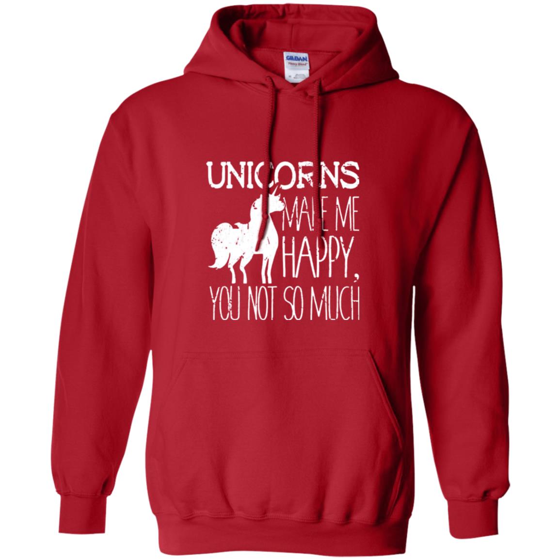 Unicorns Lovers T-shirt Unicorns Make Me Happy You Not So Much Red