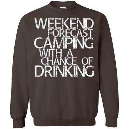 Camper T-shirt Weekend Forecast Camping With A Chance Of Drinking Dark Chocolate