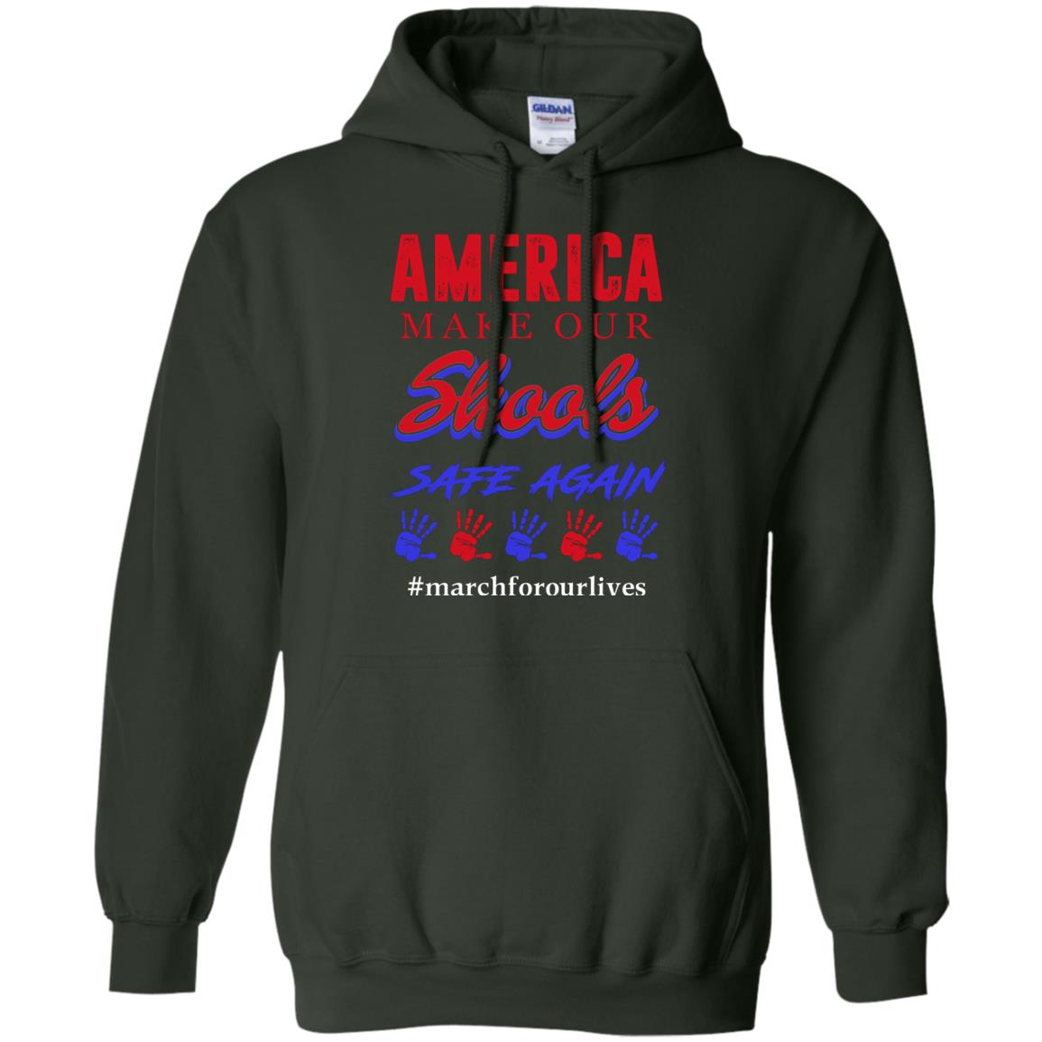 America Make Our Schools Safe Again Forest Green