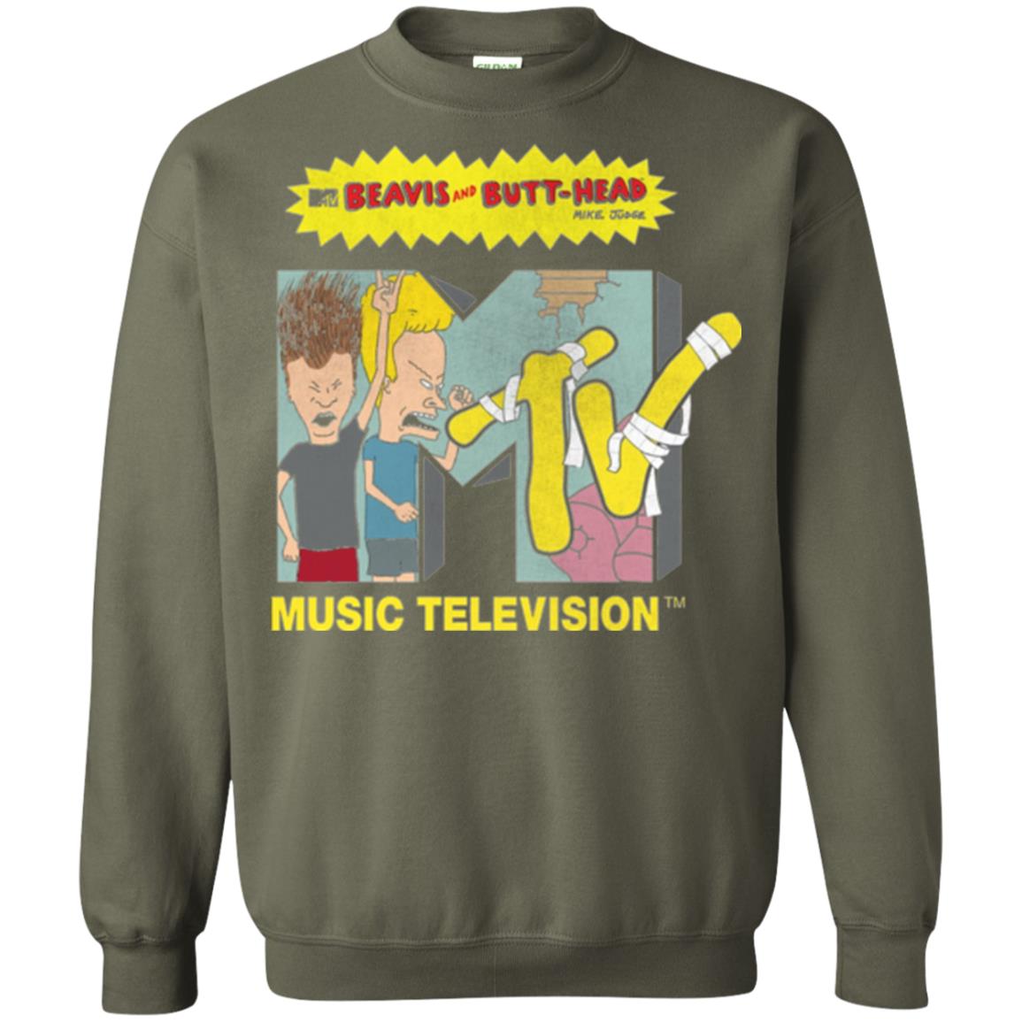 Mtv Logo T-shirt Beavis And Butt Head Military Green