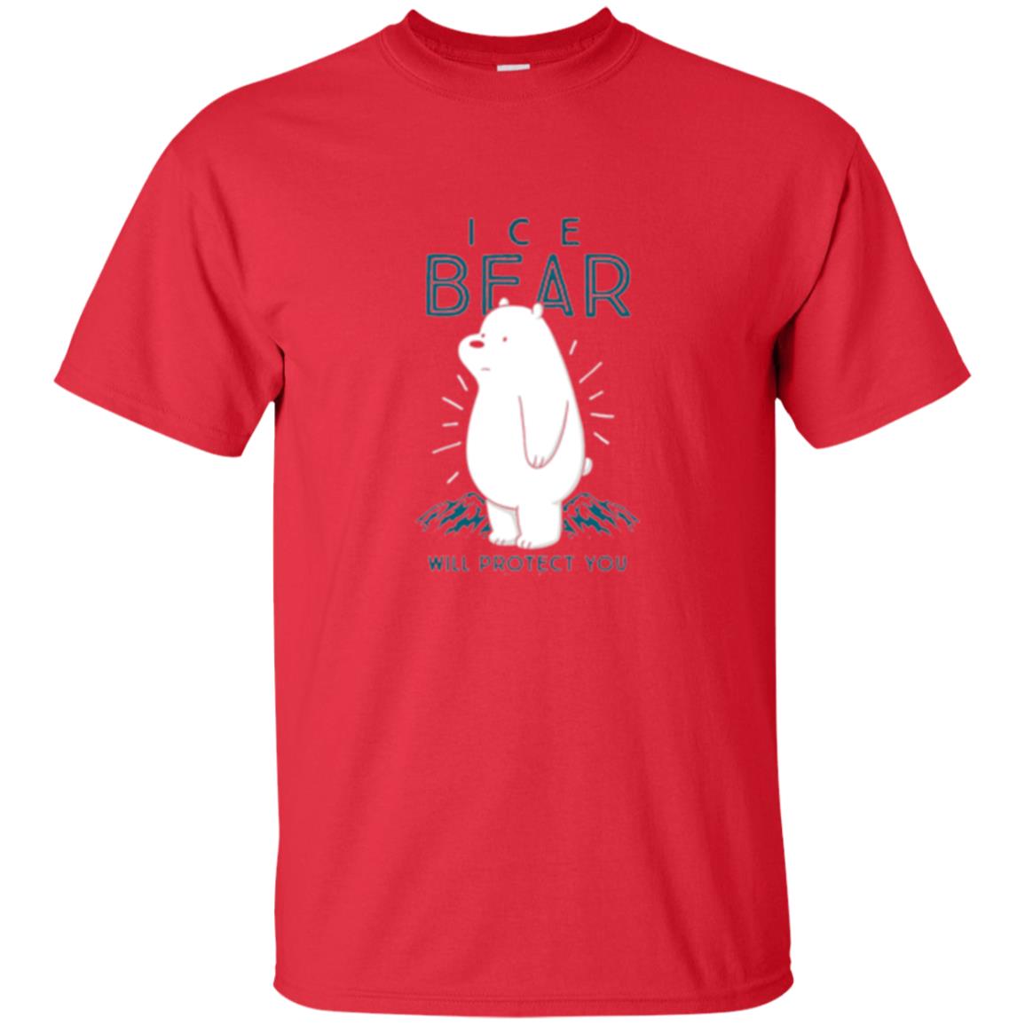 Ice Bear Will Protect You T-shirt Red