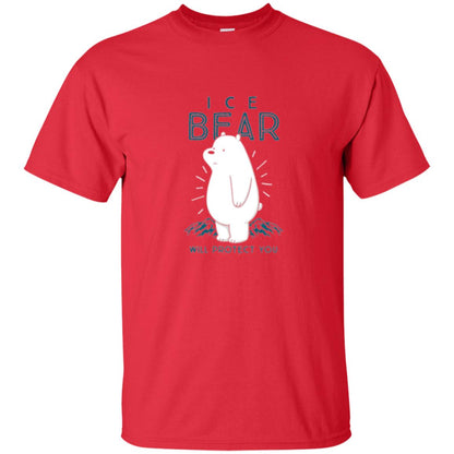 Ice Bear Will Protect You T-shirt Red