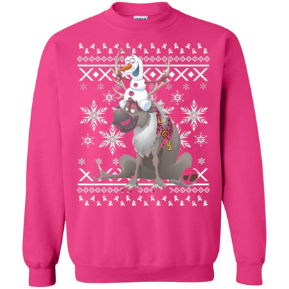 Film T-shirt Frozen Olaf Sven Riding Antler Heliconia