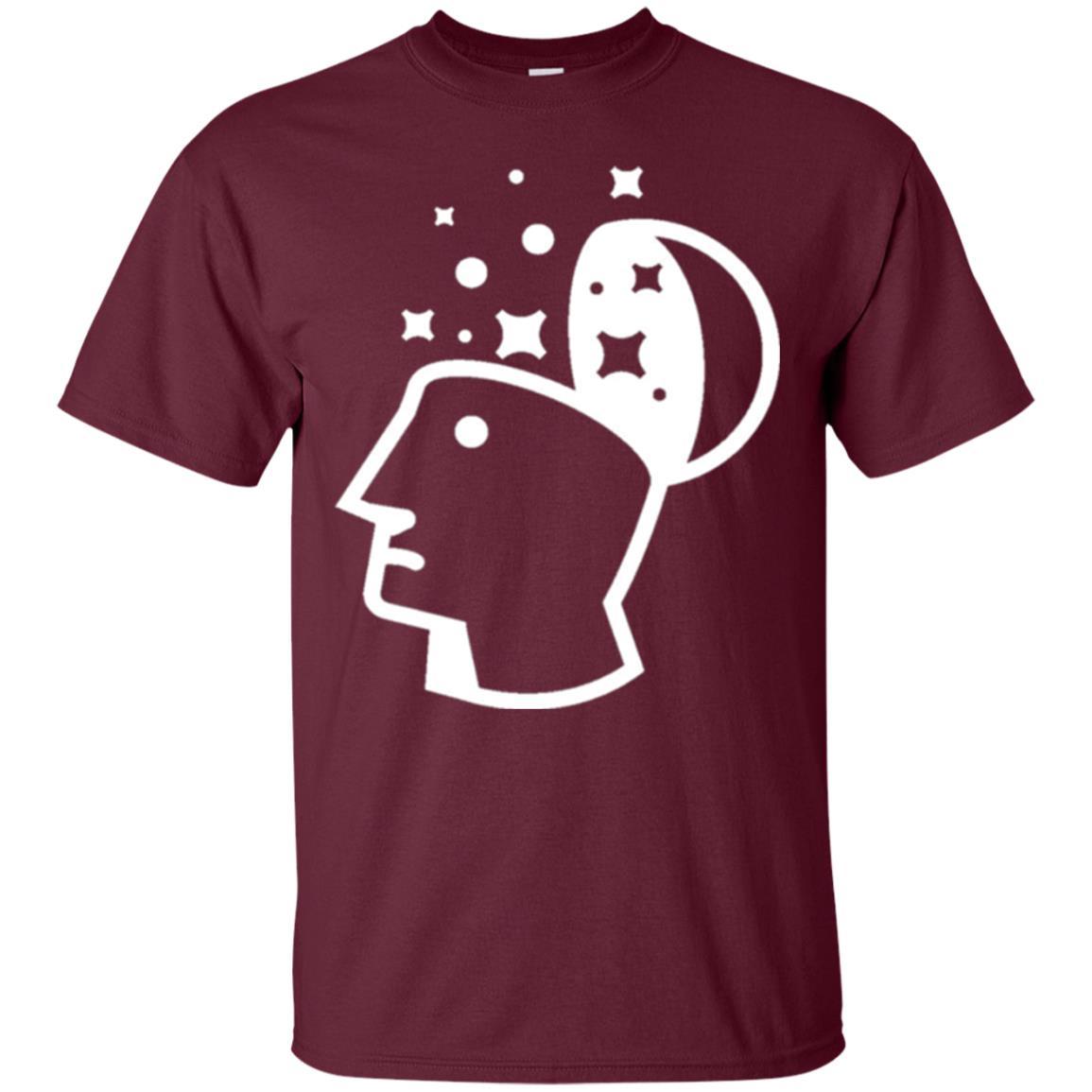 Look Into His Head Creative Thinking T-shirt Maroon