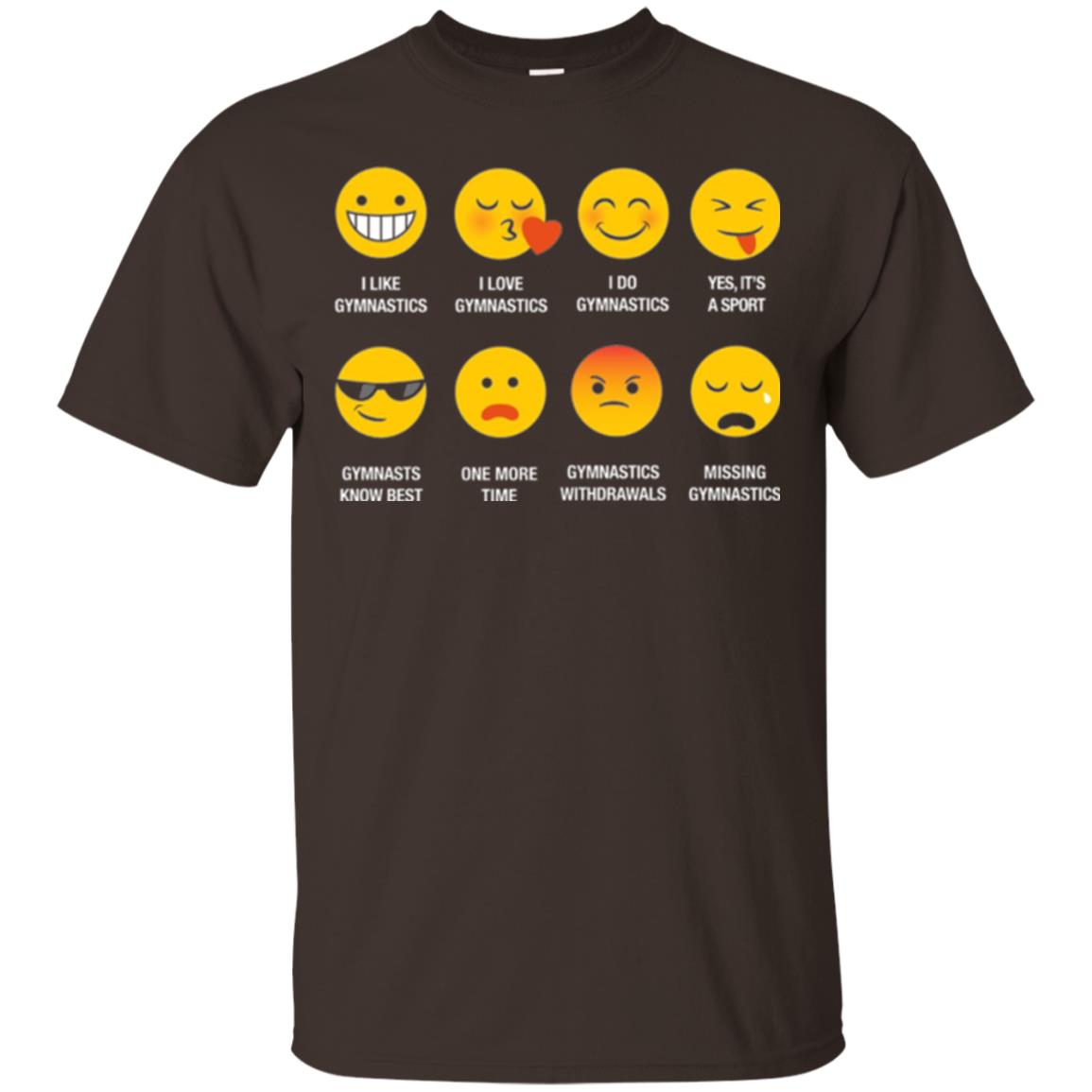 Gymnastic Lovers T-shirt Emoji Dark Chocolate