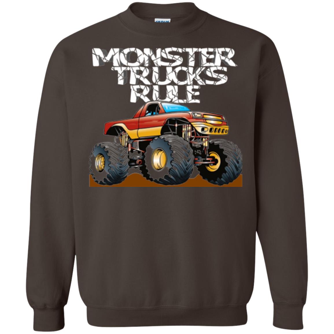 Monster Trucks Rule T-shirt Dark Chocolate