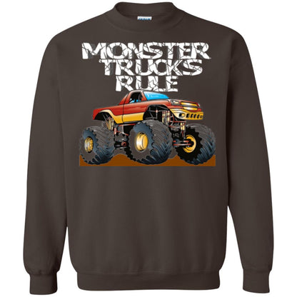 Monster Trucks Rule T-shirt Dark Chocolate