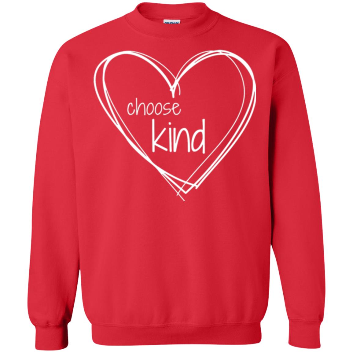 Anti-bullying T-shirt Choose Kind In White Heart Red