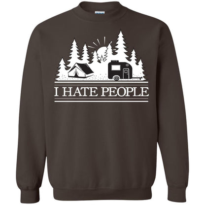 I Hate People Camping Lover Shirt Dark Chocolate