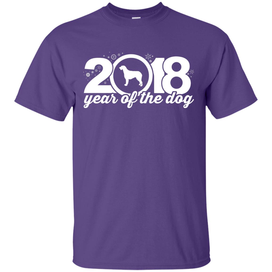 Irish Wolfhound Lover T-shirt 2018 Year Of The Dog New Year Purple