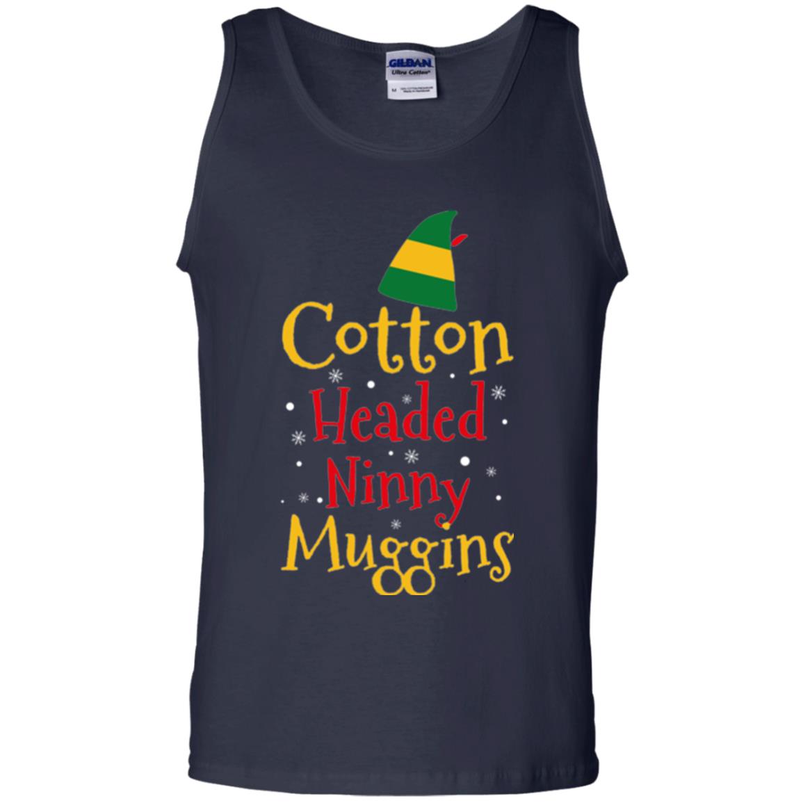 Funny Elf T-shirt Cotton Headed Ninny Muggins Navy