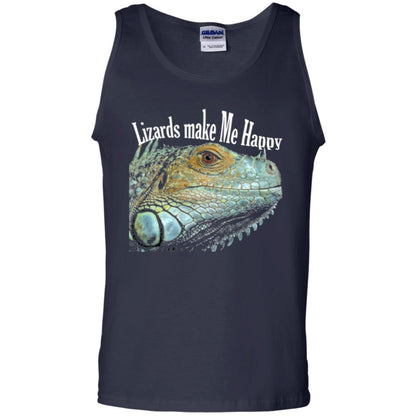 Reptiles Lovers T-shirt Lizards Make Me Happy Navy