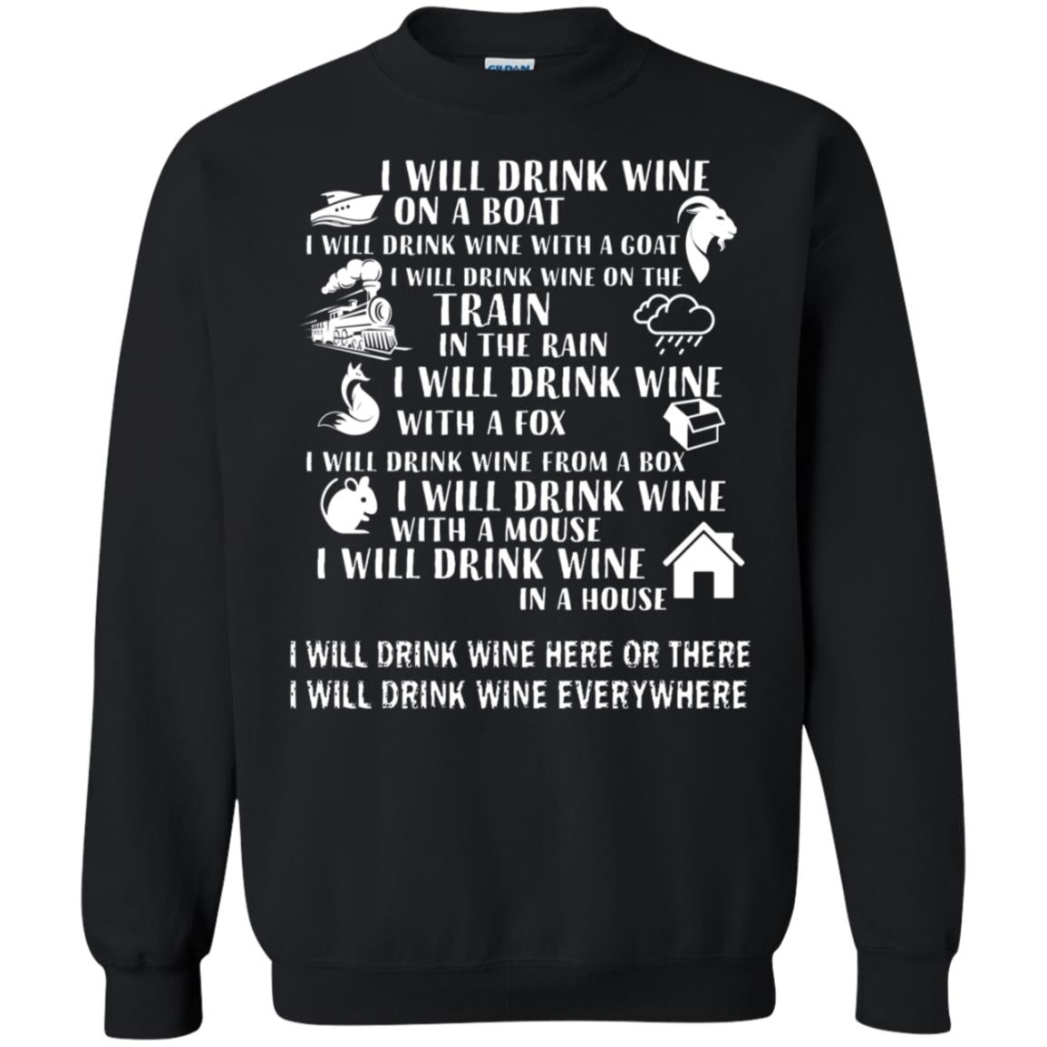 I Will Drink Wine On A Boat I Will Drink Wine Everywhere Shirt Black