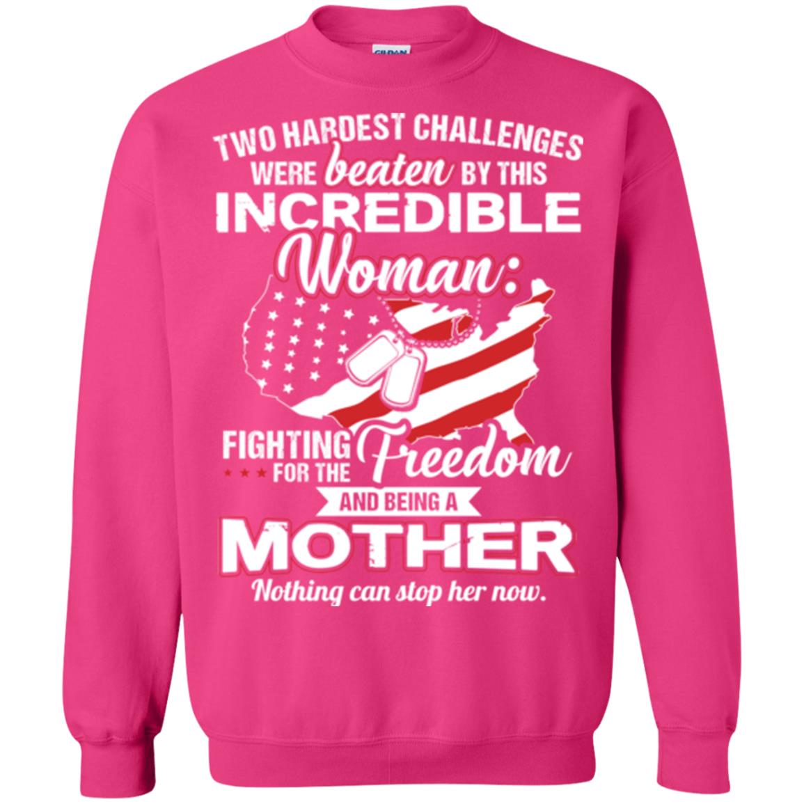 Incrediable Woman Fighting For The Freedom And Being A Mother Military Shirt Heliconia