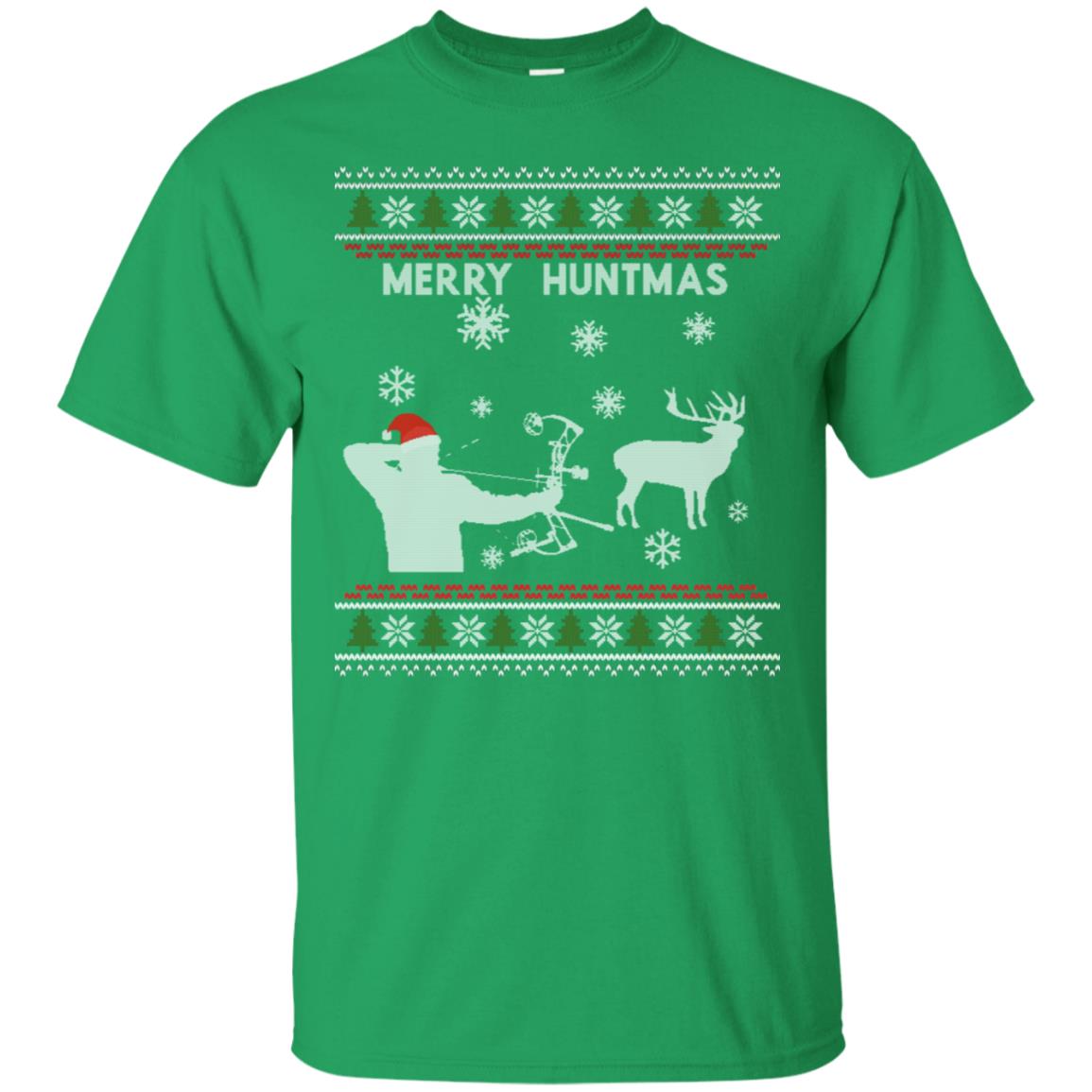 Hunting Christmas X-mas Gift Shirt For Mens Irish Green